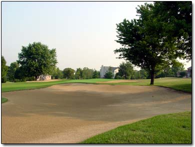 A big bunker at Beckett Ridge Golf Club