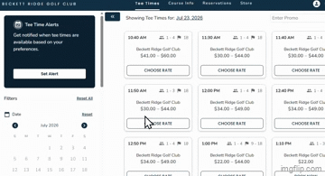 Booking alert feature